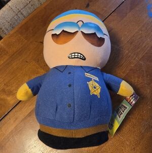 South Park Eric Cartman Sheriff Police Officer 17" Plush Toy Factory 2008 NWT